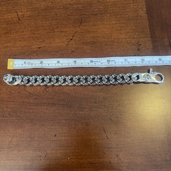 Chrome Hearts Cross Cuban Link Vintage Men's S925 2000 Cuban Link Bracelet Used - Picture 2 of 5